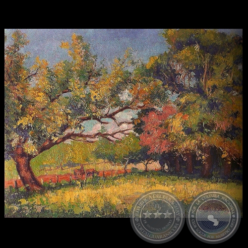 LA CARRETA EN EL CAMINO, 1935 - Óleo de JAIME BESTARD